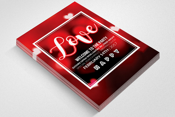 Valentines Party Flyer Templates in Flyer Templates - product preview 1