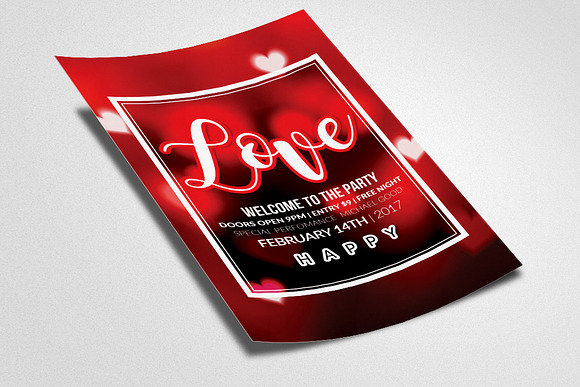 Valentines Party Flyer Templates in Flyer Templates - product preview 2