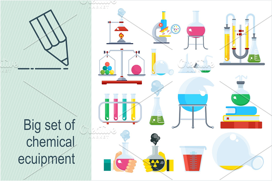 Big set of chemical ecuipment in Objects - product preview 8
