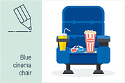 Blue cinema chair