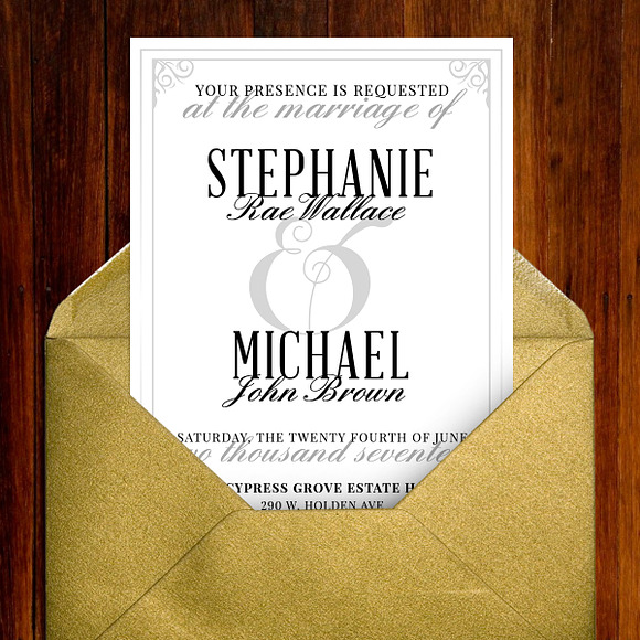 Classic B&W Wedding Suite in Wedding Templates - product preview 1