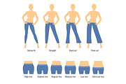 Women Jeans Types Set