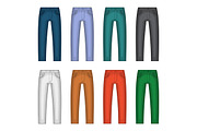 Denim Jeans Different Colors Set