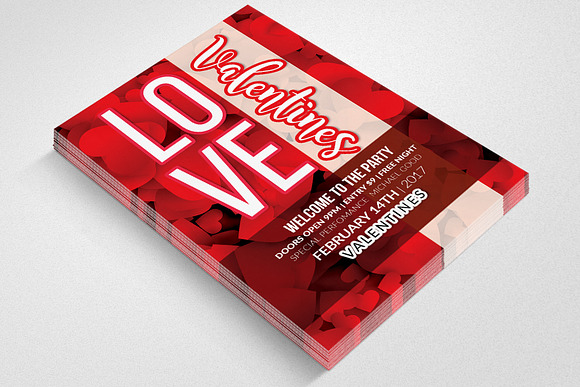 Valentines Day Party Flyer Templates in Flyer Templates - product preview 2