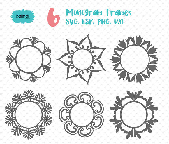 Monogram Frame SVG in Illustrations - product preview 2