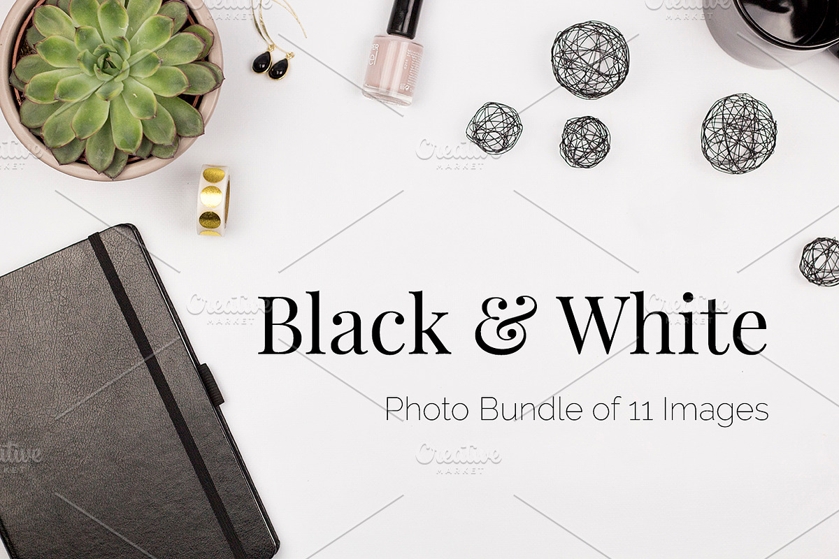 Black & White Stock Photo Bundle in Product Mockups - product preview 8