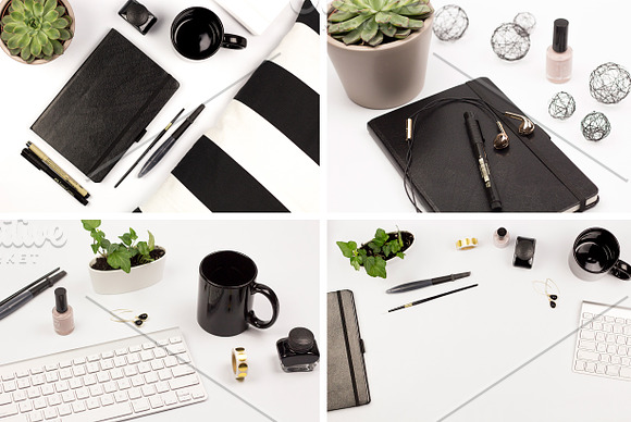 Black & White Stock Photo Bundle in Product Mockups - product preview 1