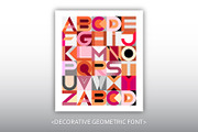 Decorative Geometric Vector Font