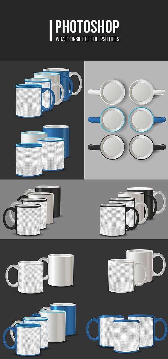 Mug Mock-ups for Ai and Ps in Product Mockups - product preview 6
