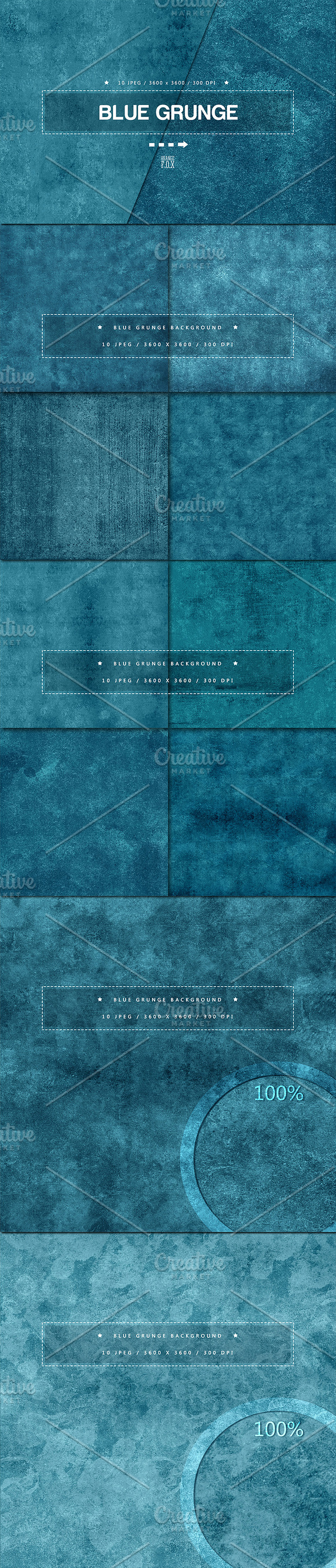 Blue Grunge Backgrounds in Textures - product preview 5