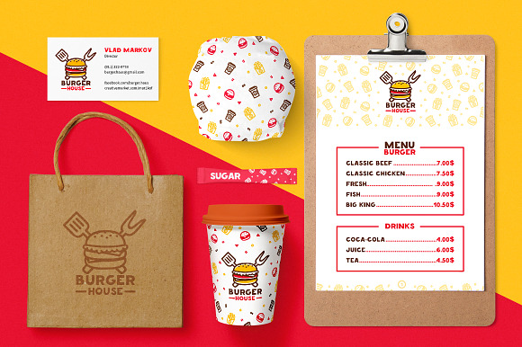 Creator branding  / Cafe / Fast Food in Magazine Templates - product preview 3
