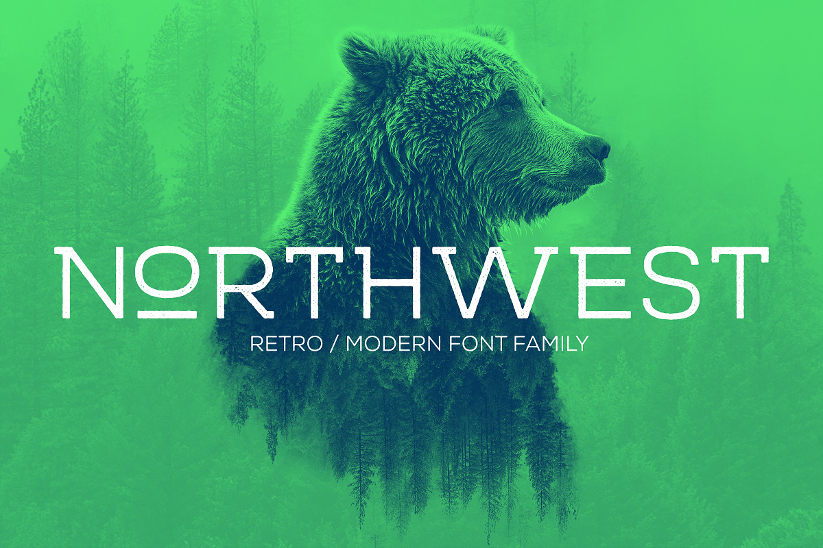 NORTHWEST - RETRO/MODERN FONT-FAMILY in Retro Fonts - product preview 8