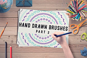 50 Hand Drawn Brushes, part 2 - AI