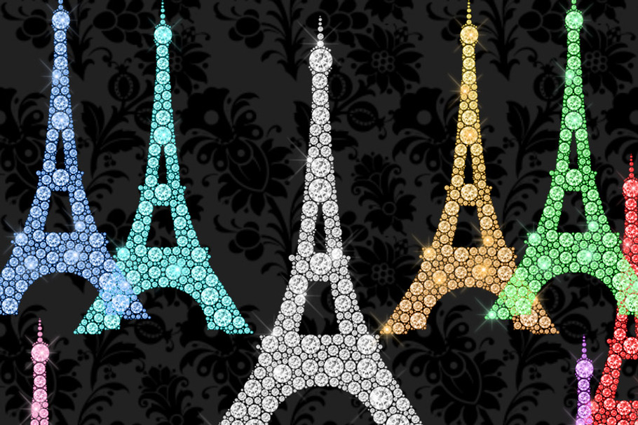 Diamond Eiffel Tower Clipart