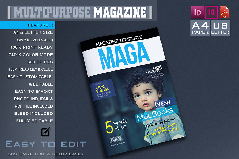 Multipurpose Magazine  in Magazine Templates - product preview 8