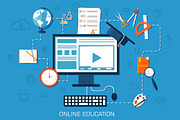 online education background concept
