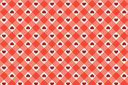 Cute retro pattern with hearts