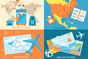 hot tour of the world vector concept