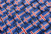Iceland Flag Urban Grunge Pattern