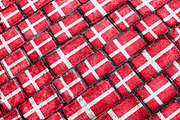 Denmark Flag Urban Grunge Pattern