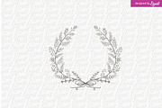 Laurel Wedding Logo,  Monogram
