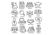 Business management icons. Pack 20.