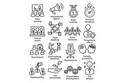 Business management icons. Pack 21.