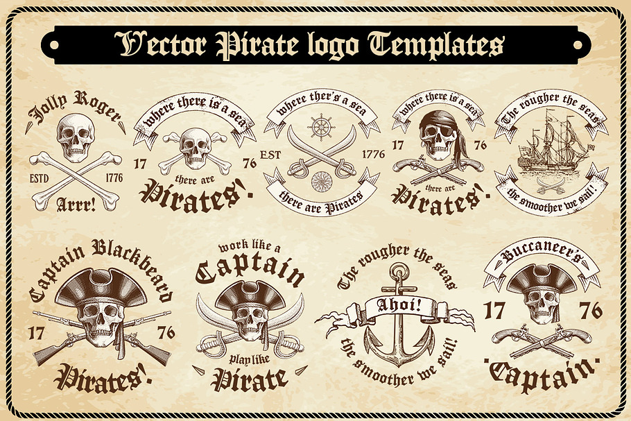 Vector Pirate Logo Templates
