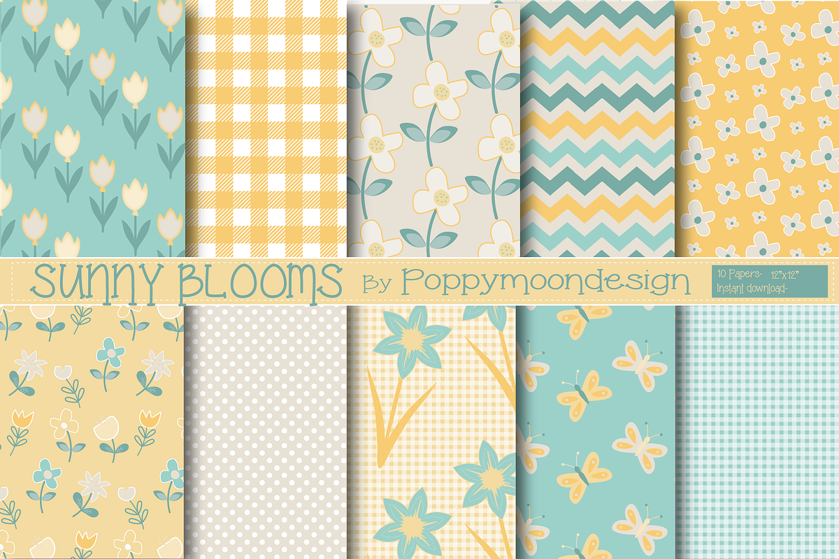 Sunny Blooms , Bumper pack in Patterns - product preview 8