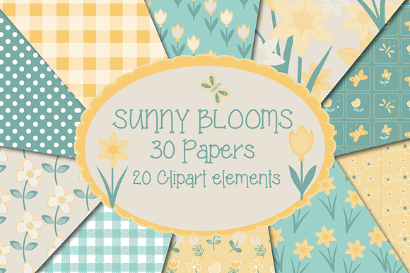 Sunny Blooms , Bumper pack in Patterns - product preview 4