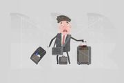 3d illustration. Business suitcase