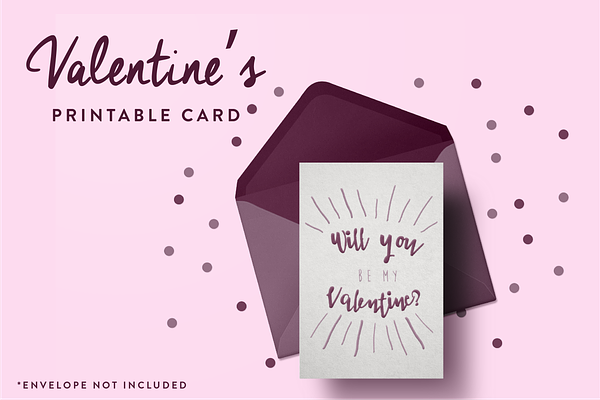 Will You Be My Valentine? Printable