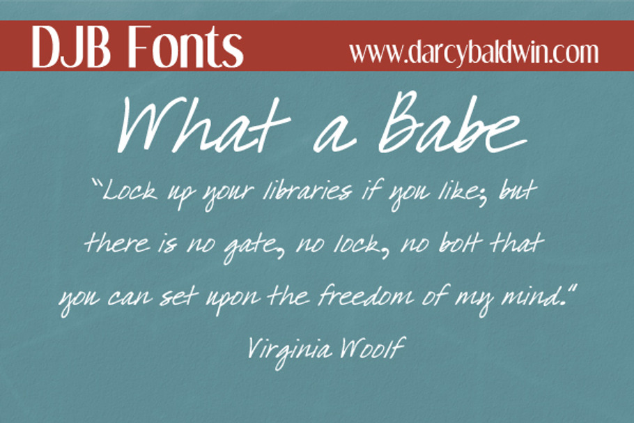 DJB What a Babe in Script Fonts - product preview 8