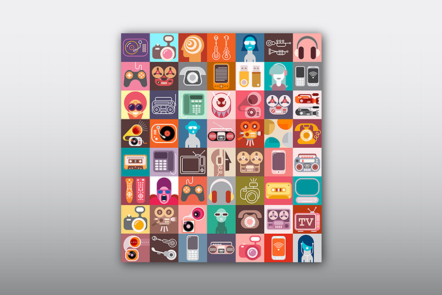 Electronic Device Vector Icon Set