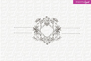 Palm Tree Wedding Logo, Beach Logo
