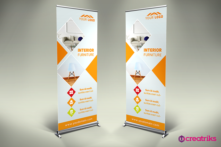 Furniture Roll Up Banner in Presentation Templates - product preview 8