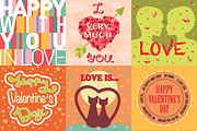 Valentine day cards vector