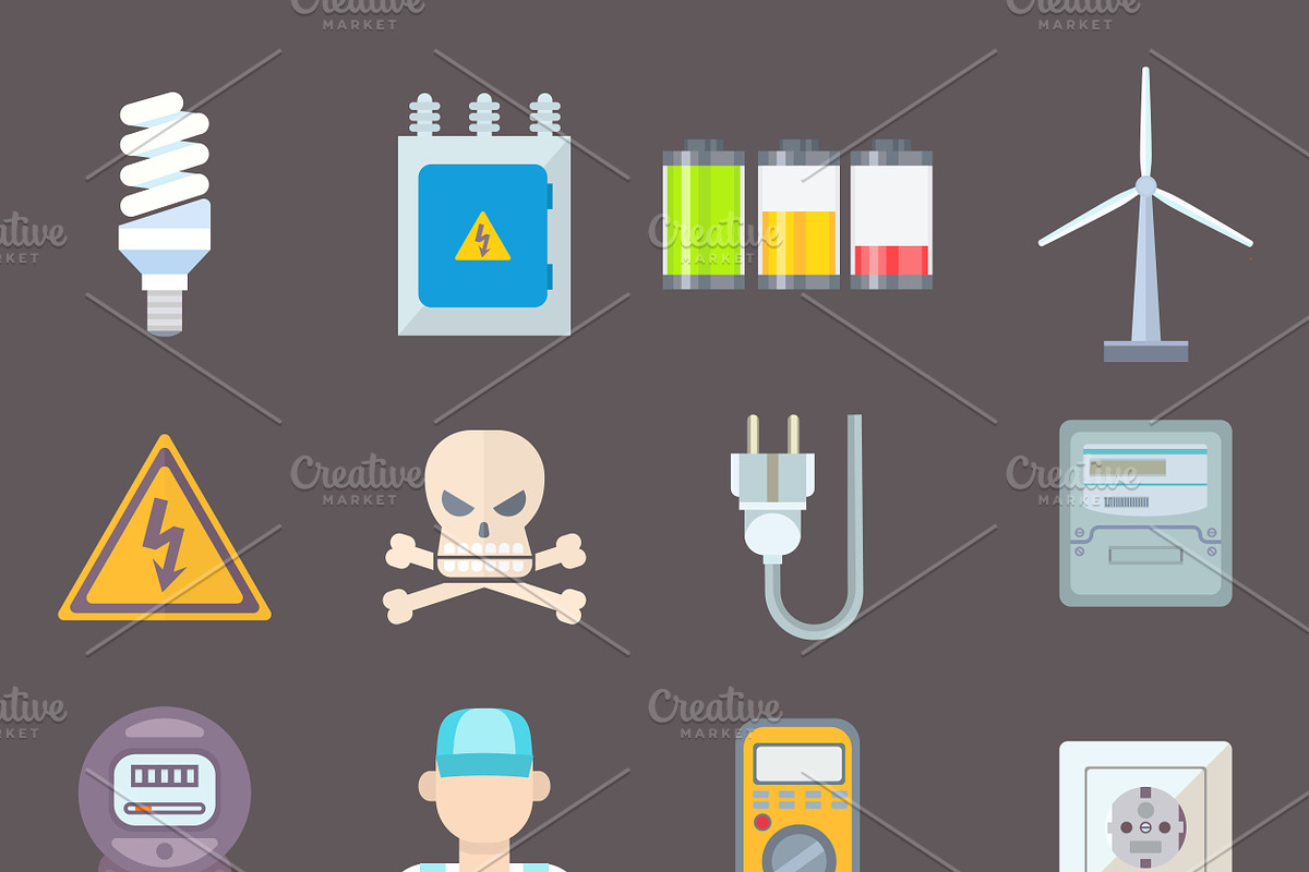 Energy and resource icon set in Illustrations - product preview 8