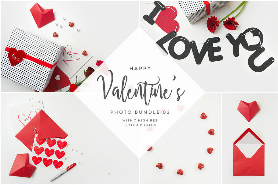 Valentine's Styled Photo Bundle 03 in Print Mockups - product preview 8