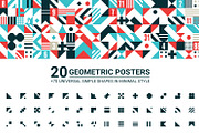 20 GEOMETRIC POSTERS & 70 SHAPES