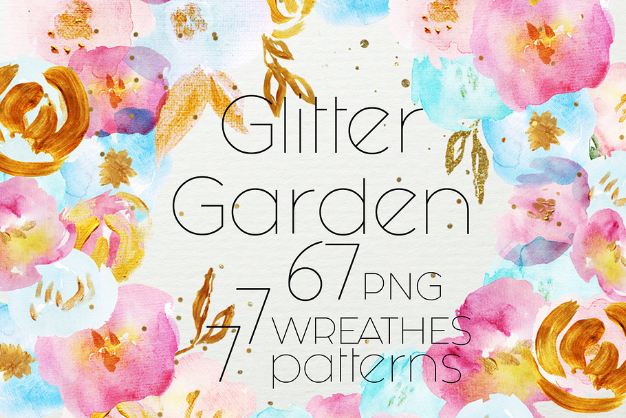 Glitter Garden ultra pack 85 element in Illustrations - product preview 8