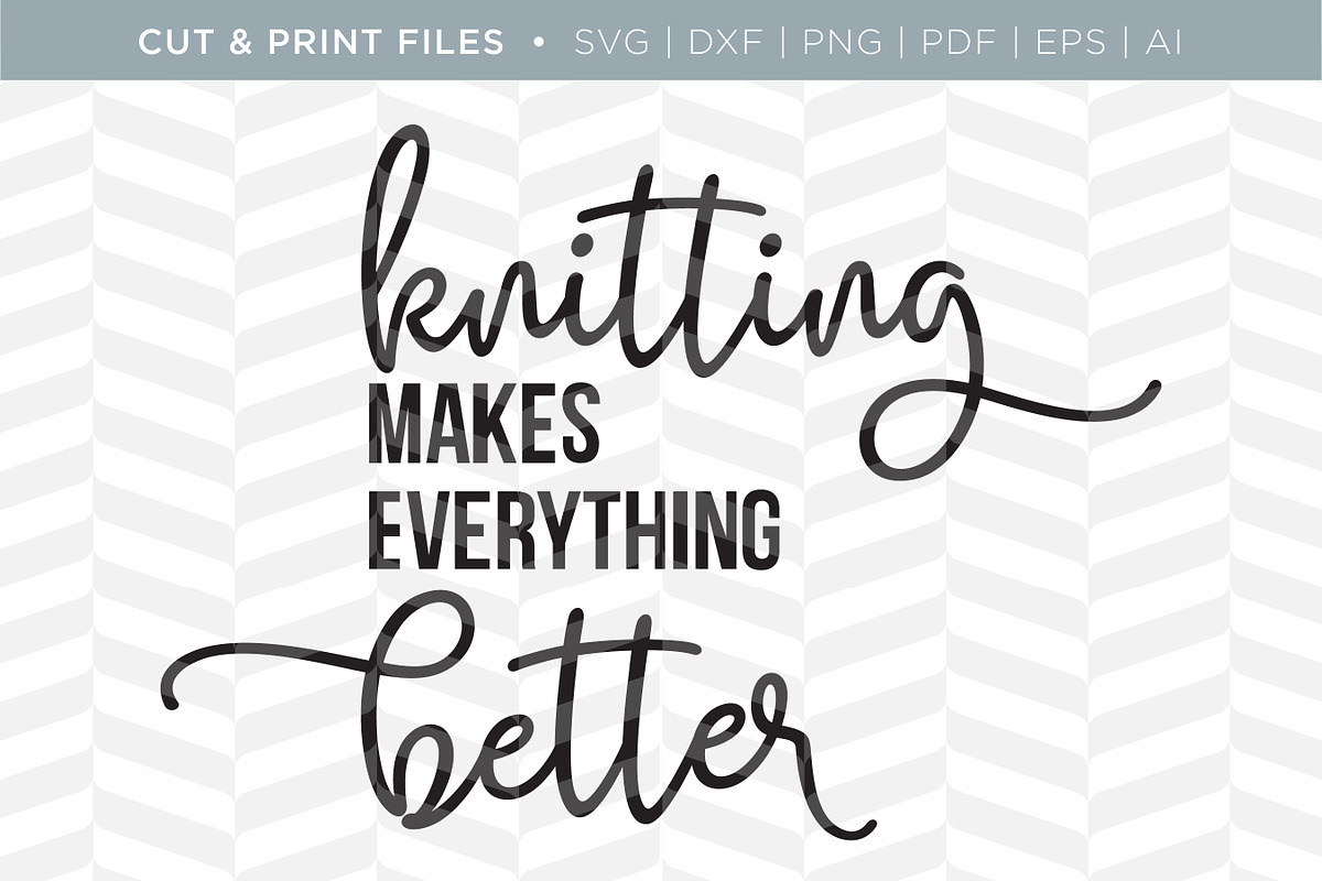 Knitting SVG Cut/Print Files in Illustrations - product preview 8
