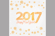Happy New Year Embroidery Style