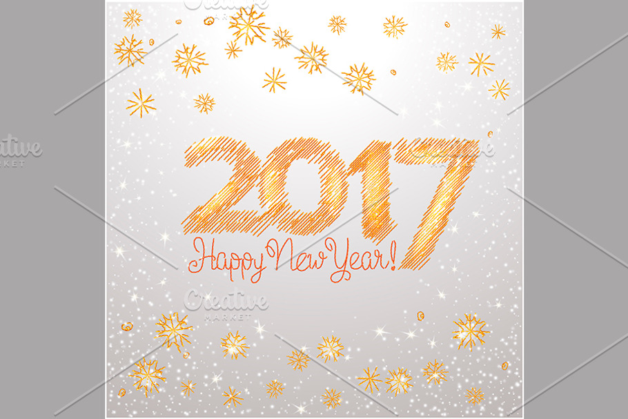 Happy New Year Embroidery Style in Illustrations - product preview 8