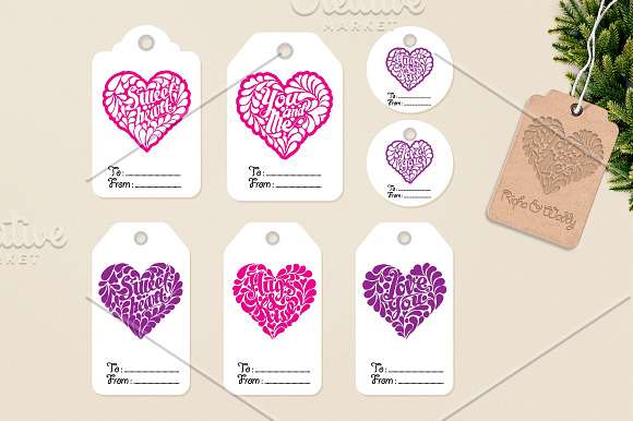 watercolor and vector of heart in Illustrations - product preview 5
