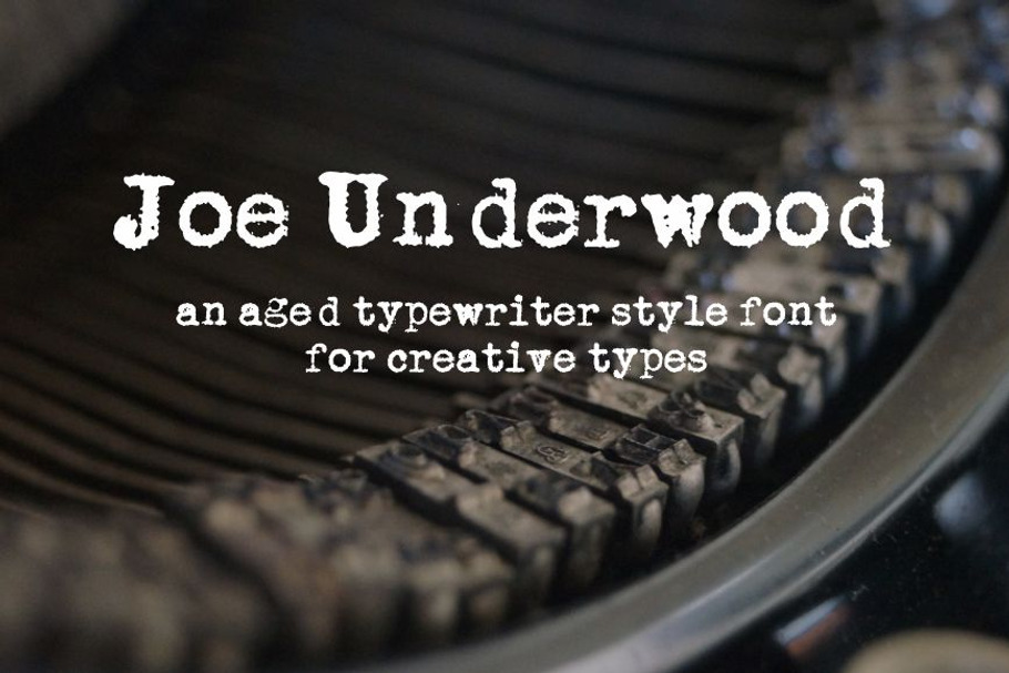 Joe Underwood Typewriter Font in Serif Fonts - product preview 8