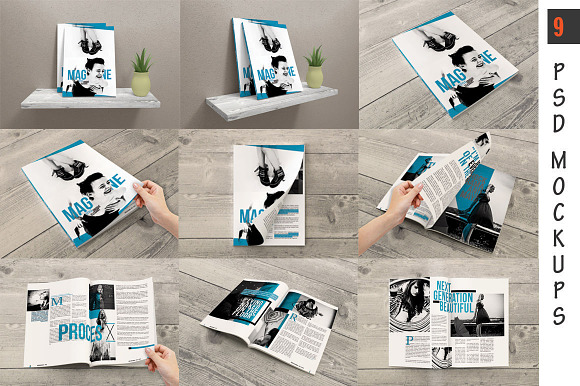 Magazine Mock-Ups in Print Mockups - product preview 3