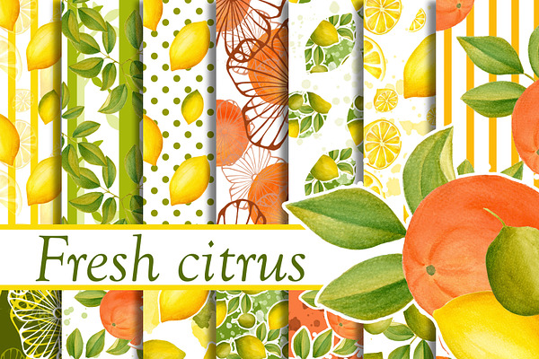 Citrus digital patterns