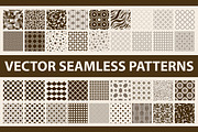 Retro vector seamless patterns pack