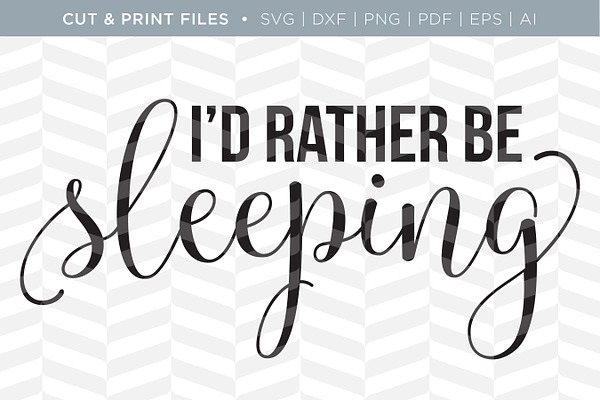 Sleeping SVG Cut/Print Files